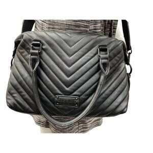 Darcy Marks Women's Black Quilted Crossbody Handbag Purse SKU 1453